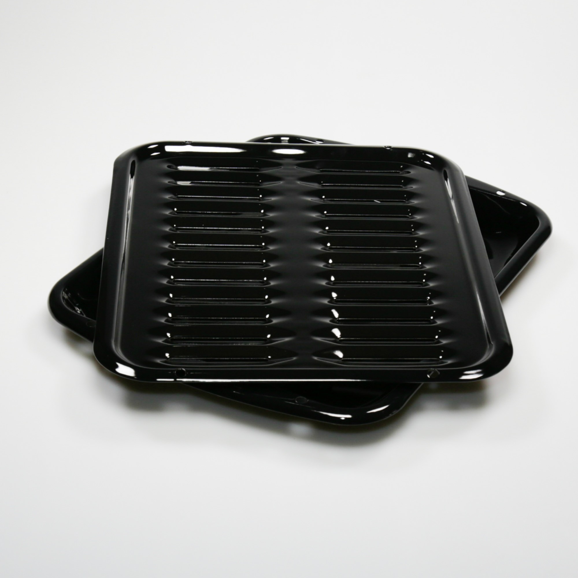 Black Kitchen Basics 101 Replacement for Whirlpool 4396923 Porcelain Broiler Pan and Grill