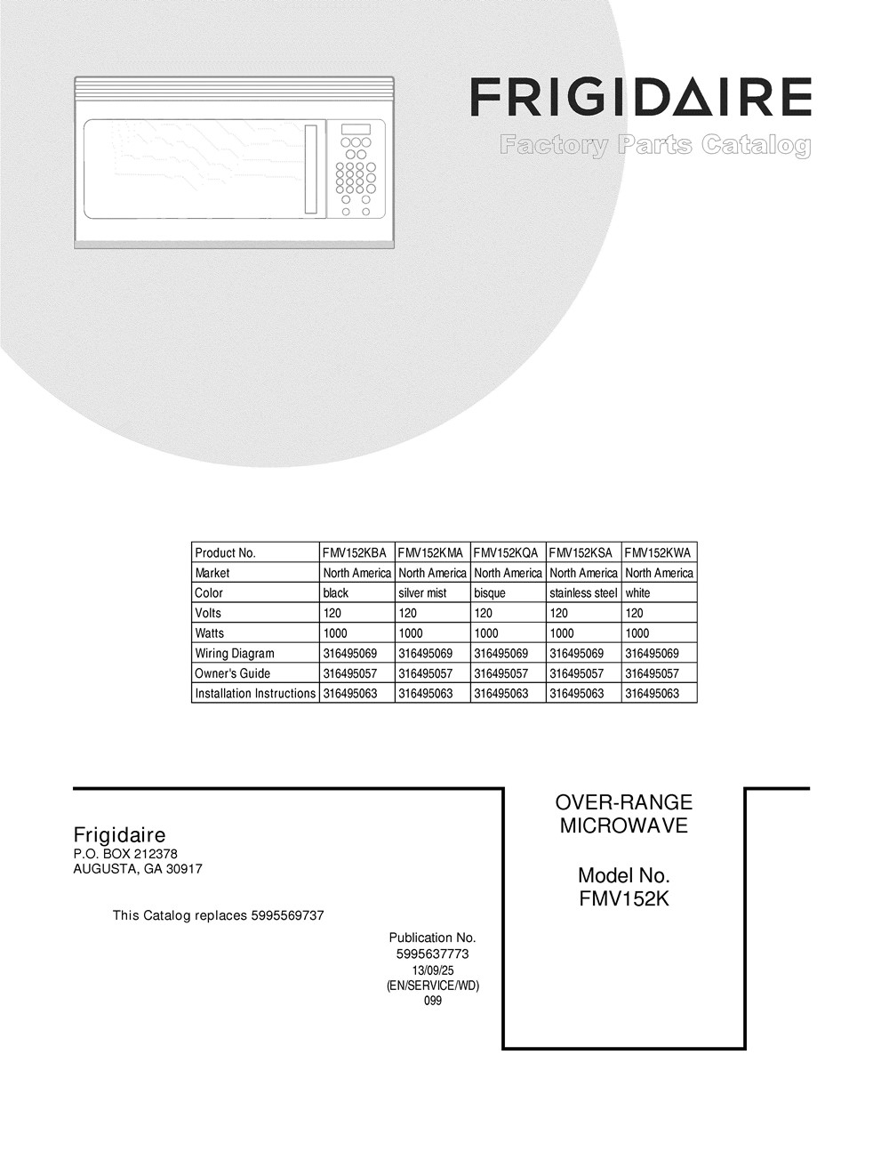 Frigidaire Microwave Wiring Diagram