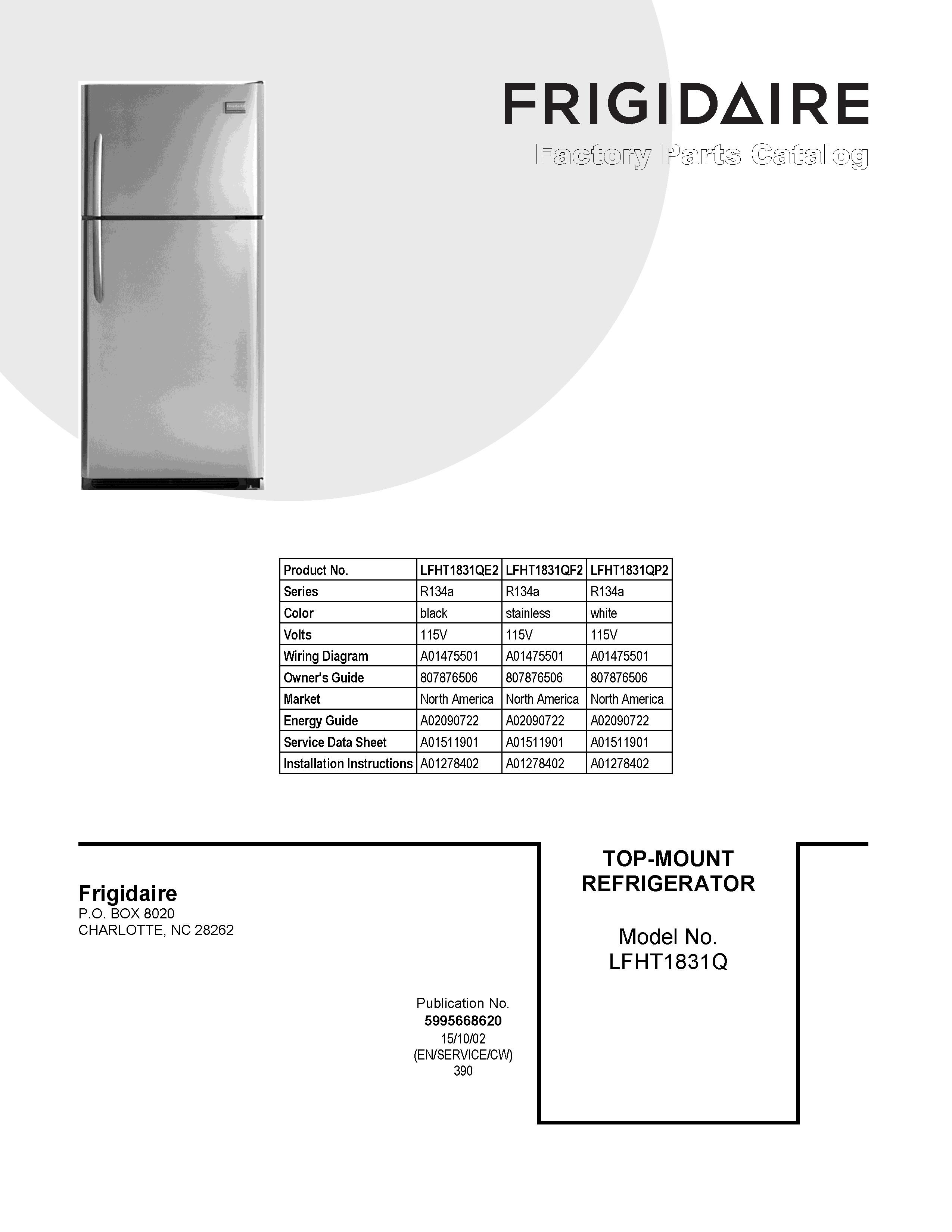 frigidaire lfht1831qf2