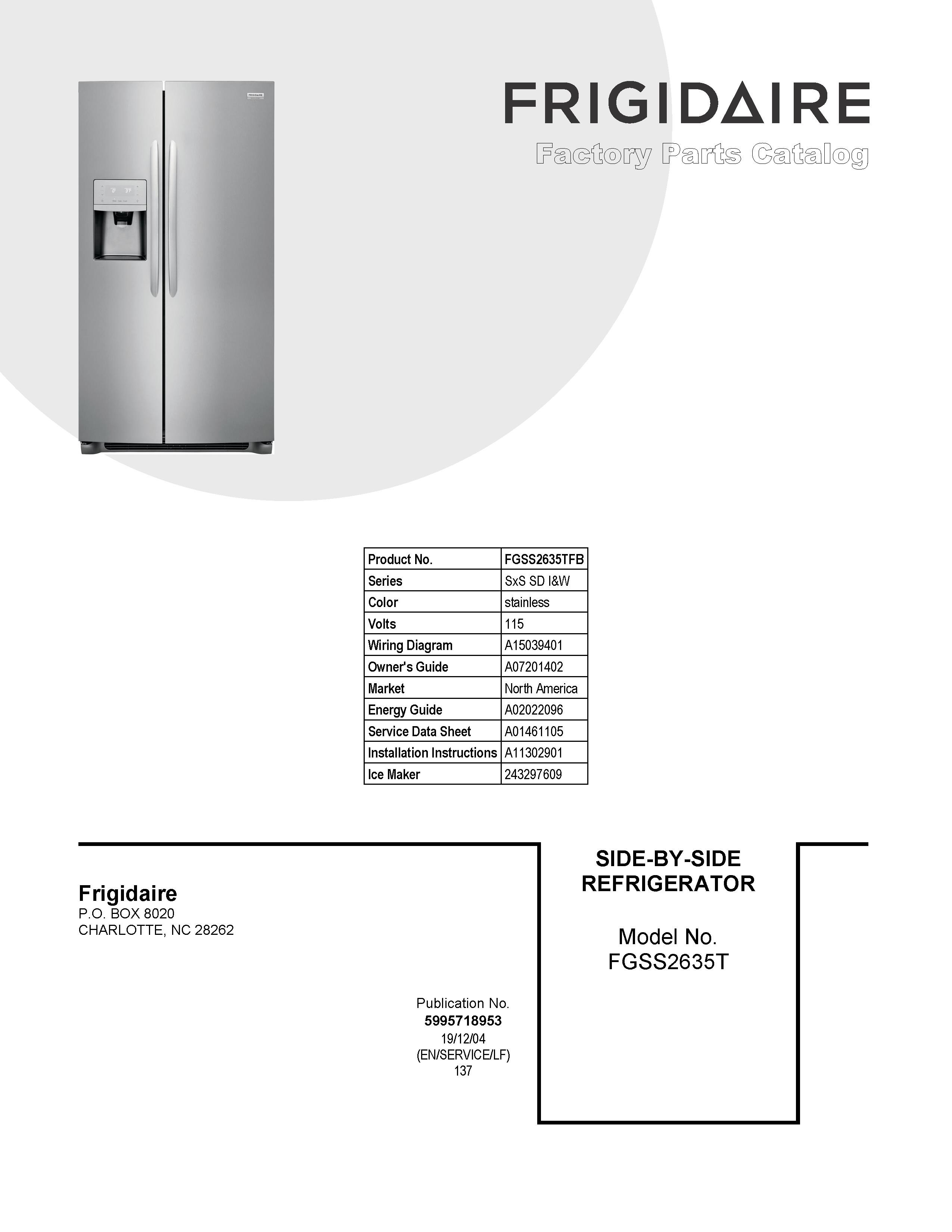 fgss2635tfb parts