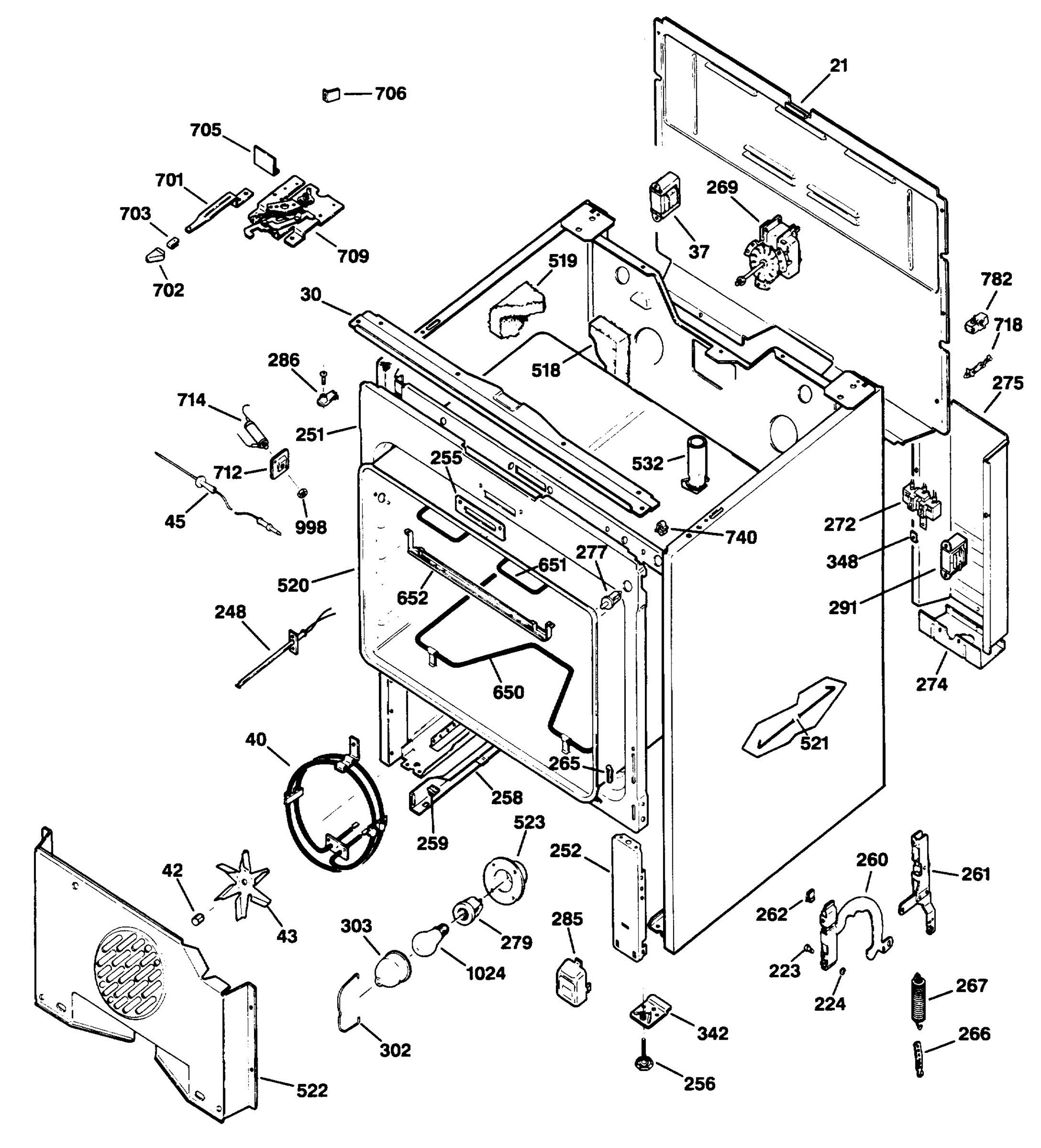 JBP80WV1 Illustration 3 General Electric Appliance Parts