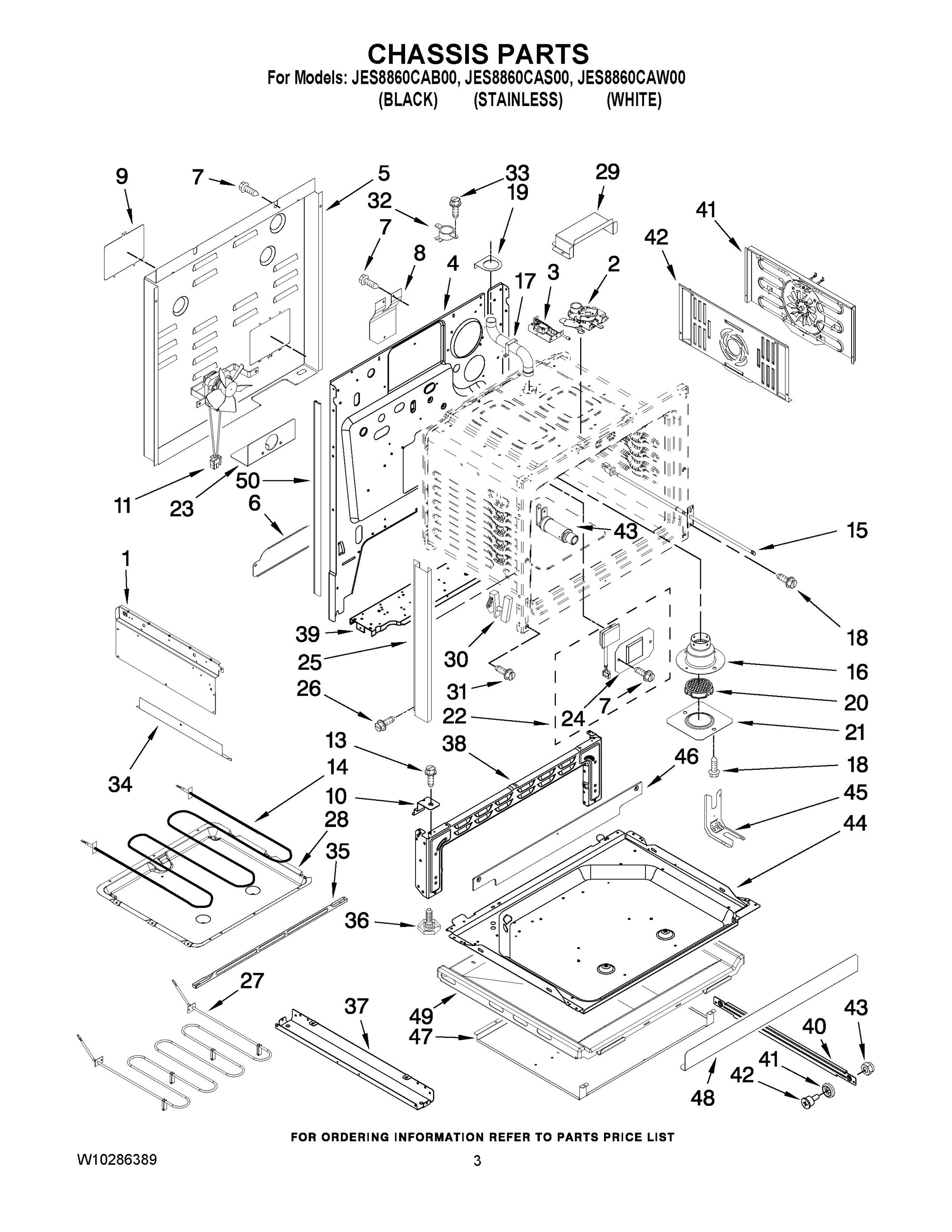 Jes60cas00 Chassis Parts Whirlpool Corporation Appliance Parts