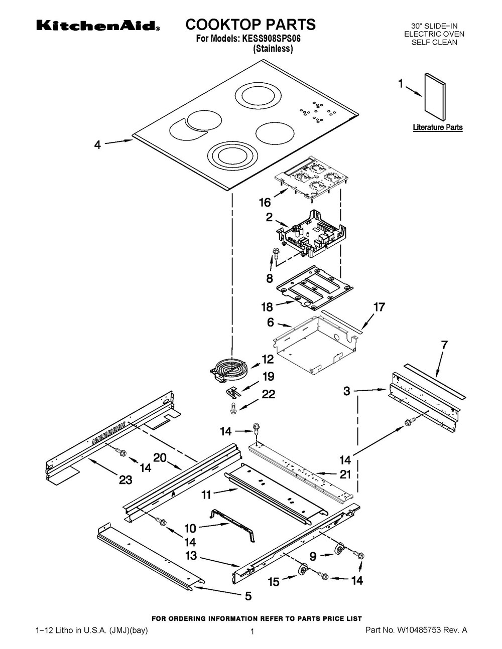 Kess908sps06 Range Ceramic Cooktop Slide In Architect Ii