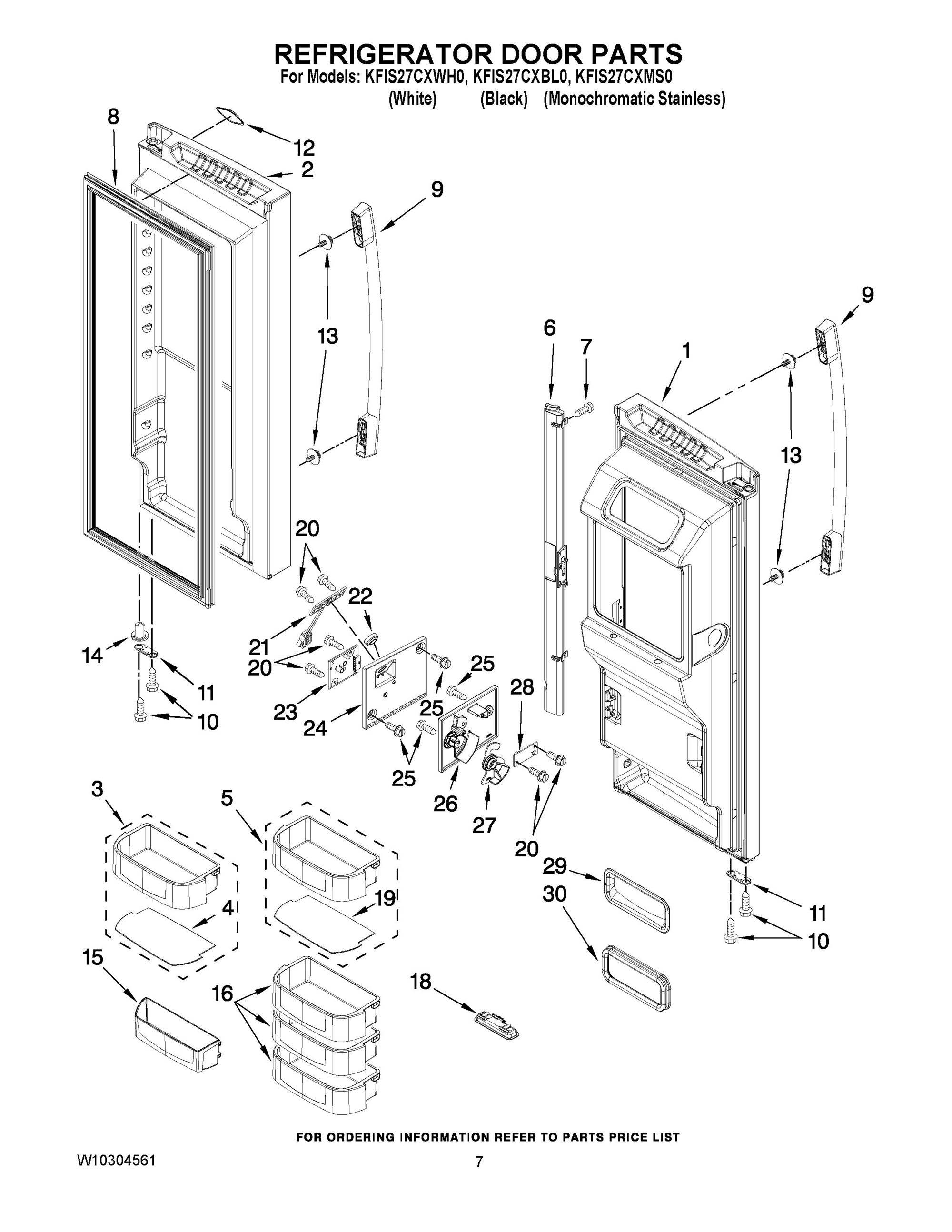 KFIS27CXMS0 | Refrigerator Door Parts | Refrigerator | 27 Cu. Ft