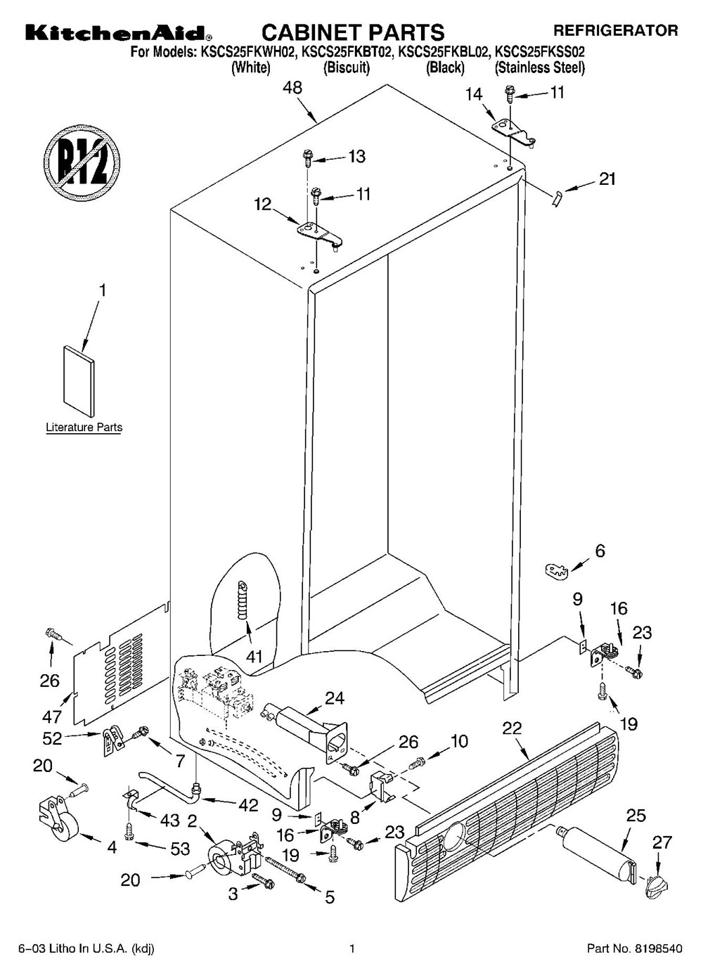 Whirlpool Refrigerator Diagram