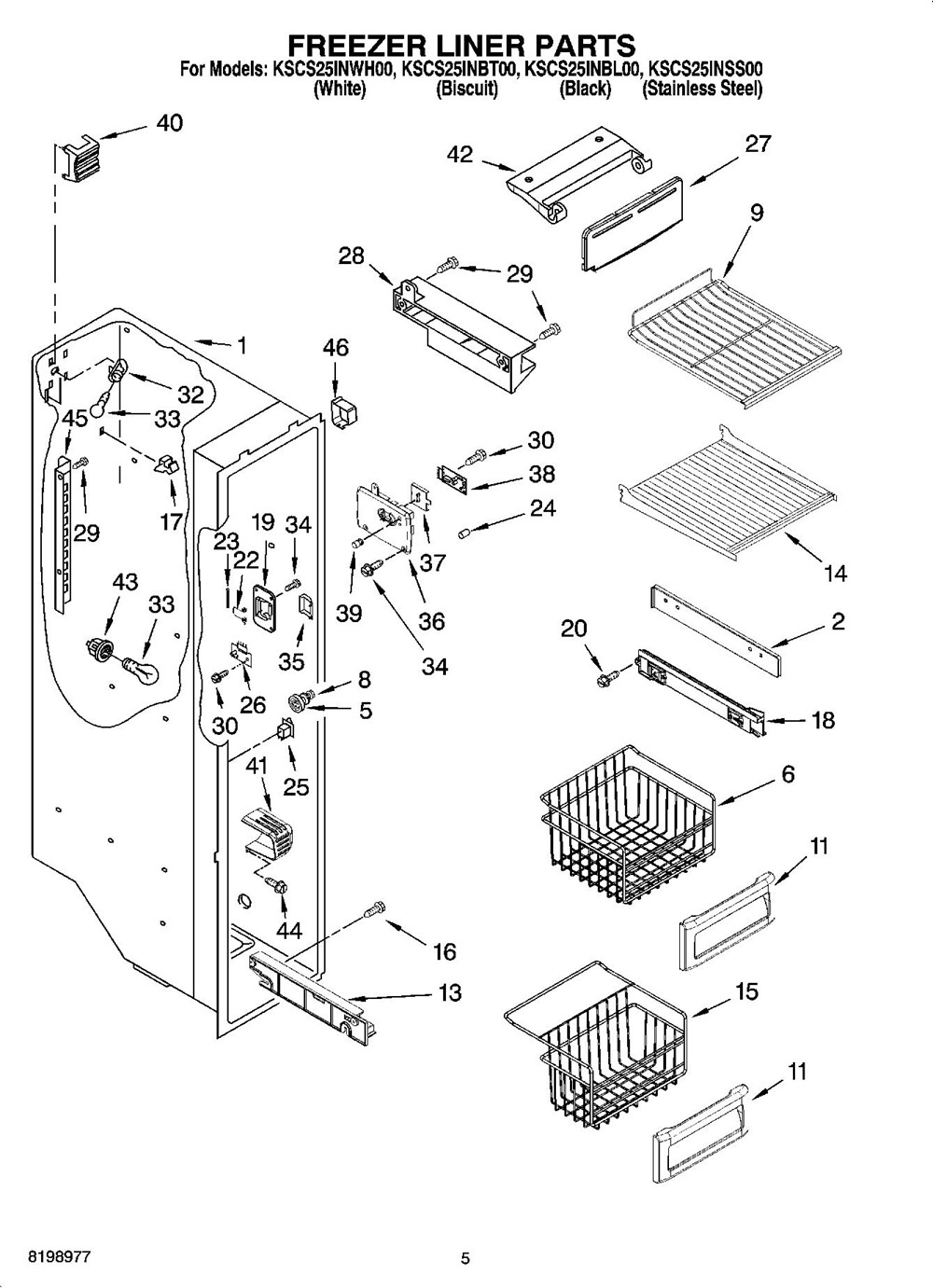 Kitchenaid Superba Refrigerator Parts Diagram Dandk Organizer