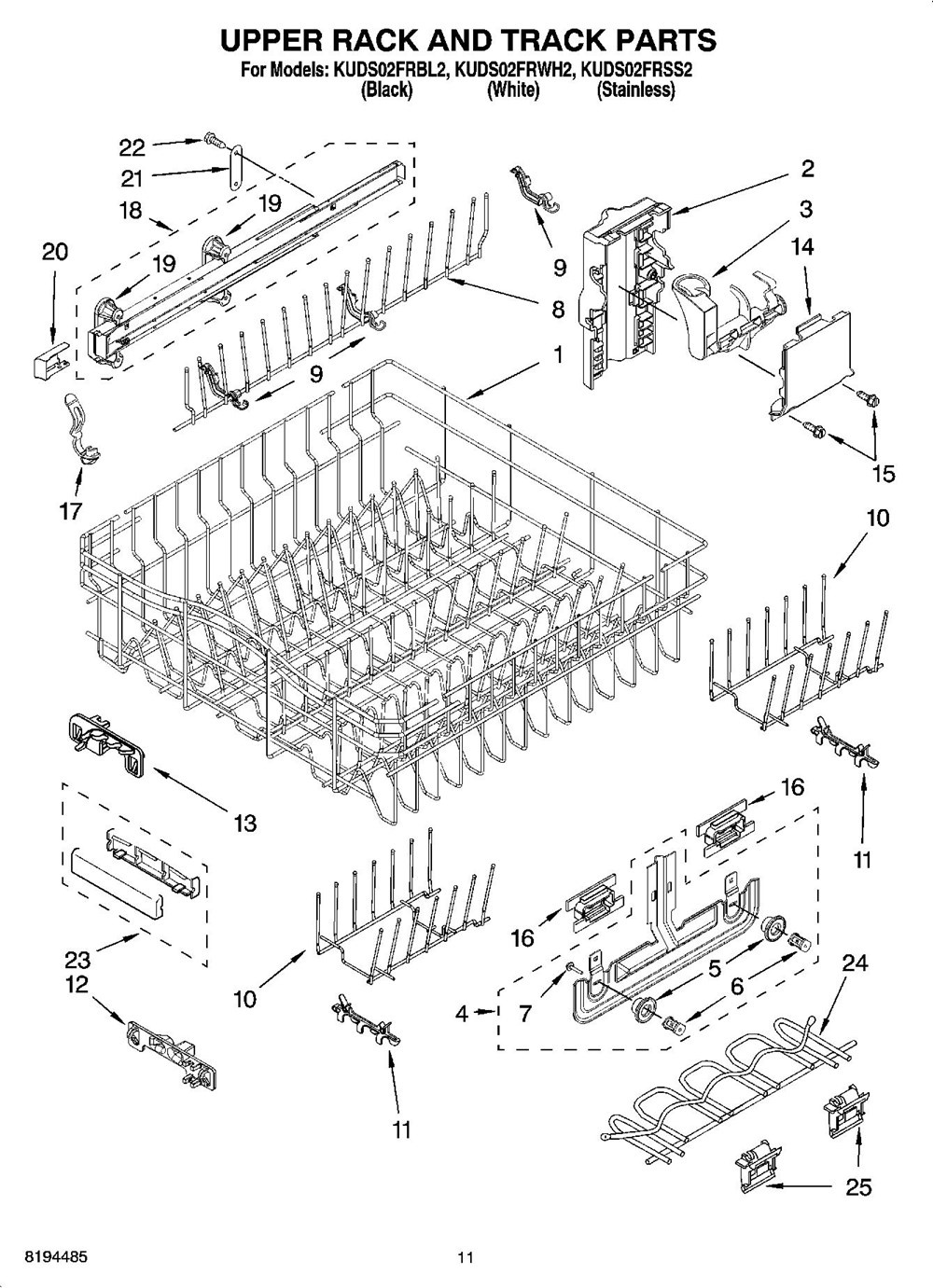 KitchenAid Portable Dishwasher Replacement Parts KD-67 Series Catalog PDF  Download - Lorain Furniture