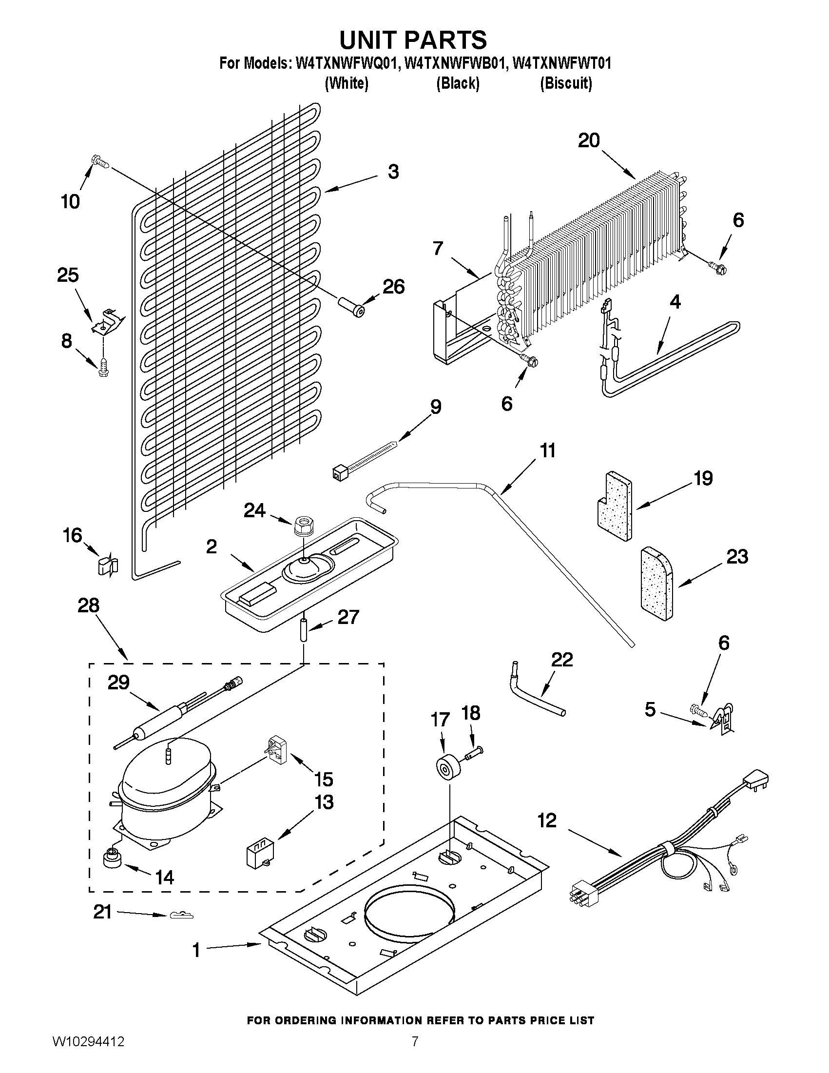 W4TXNWFWQ01 | Unit Parts | Whirlpool Corporation | Appliance Parts