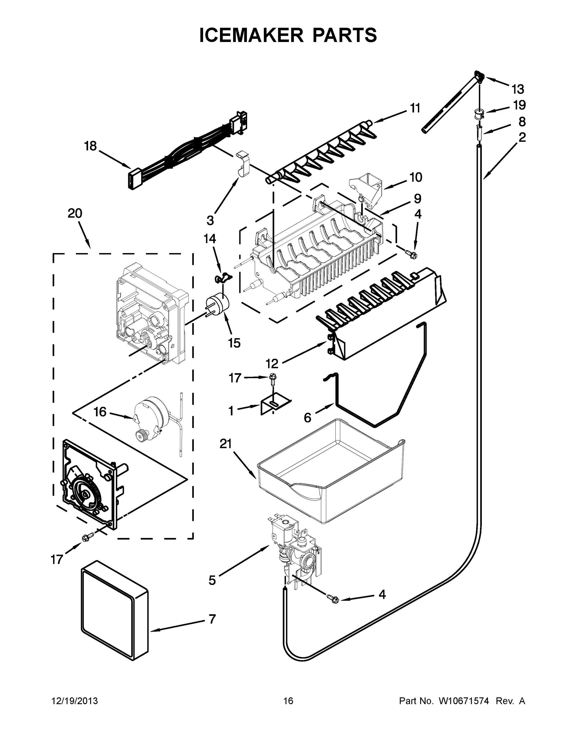 Wrb322dmbm00 Icemaker Parts Whirlpool Corporation Appliance Parts