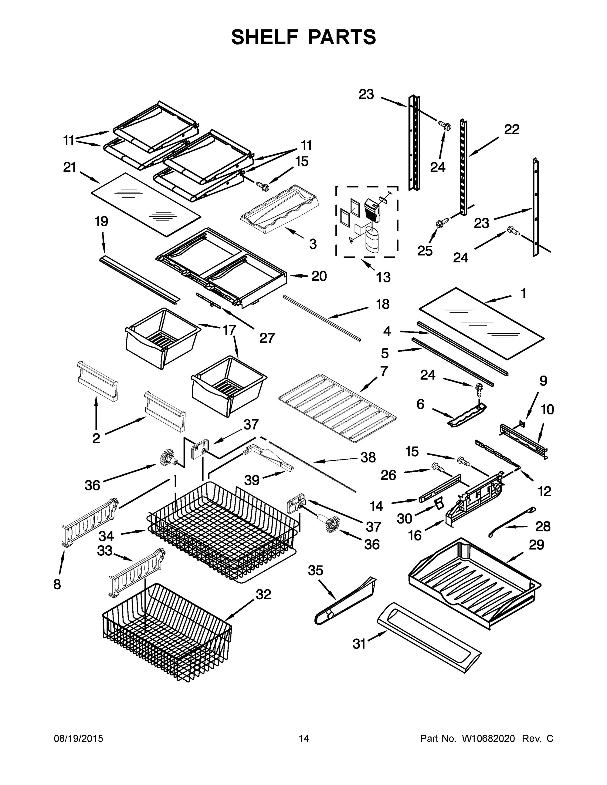 KBFS20ECMS00 | Shelf Parts | Refrigerator | French Door-Architect ...