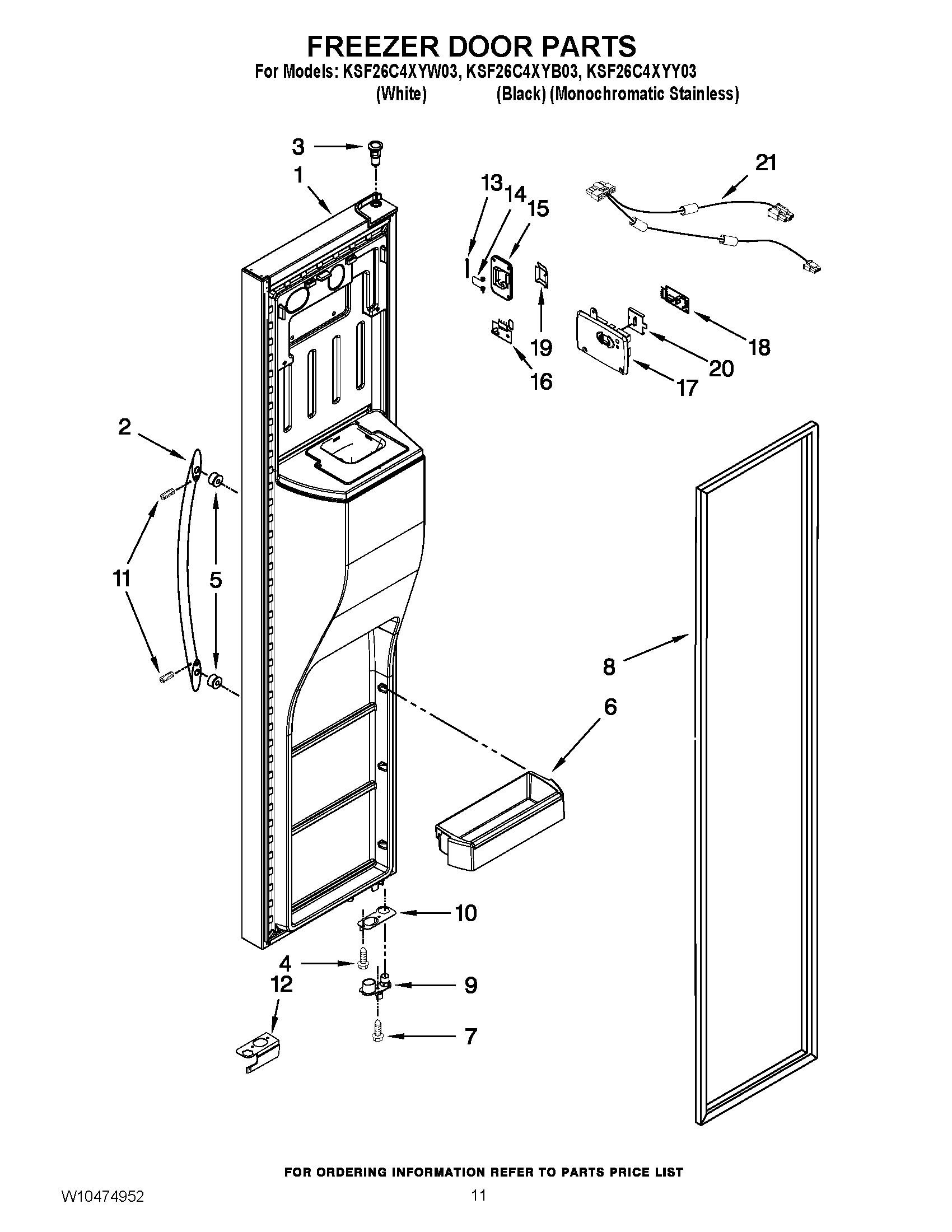 KSF26C4XYY03 | Refrigerator | Side By Side | Kitchenaid