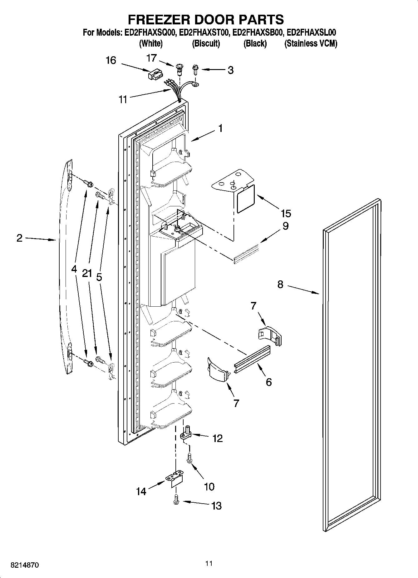 ED2FHAXSB00 | Whirlpool Corporation | Appliance Parts