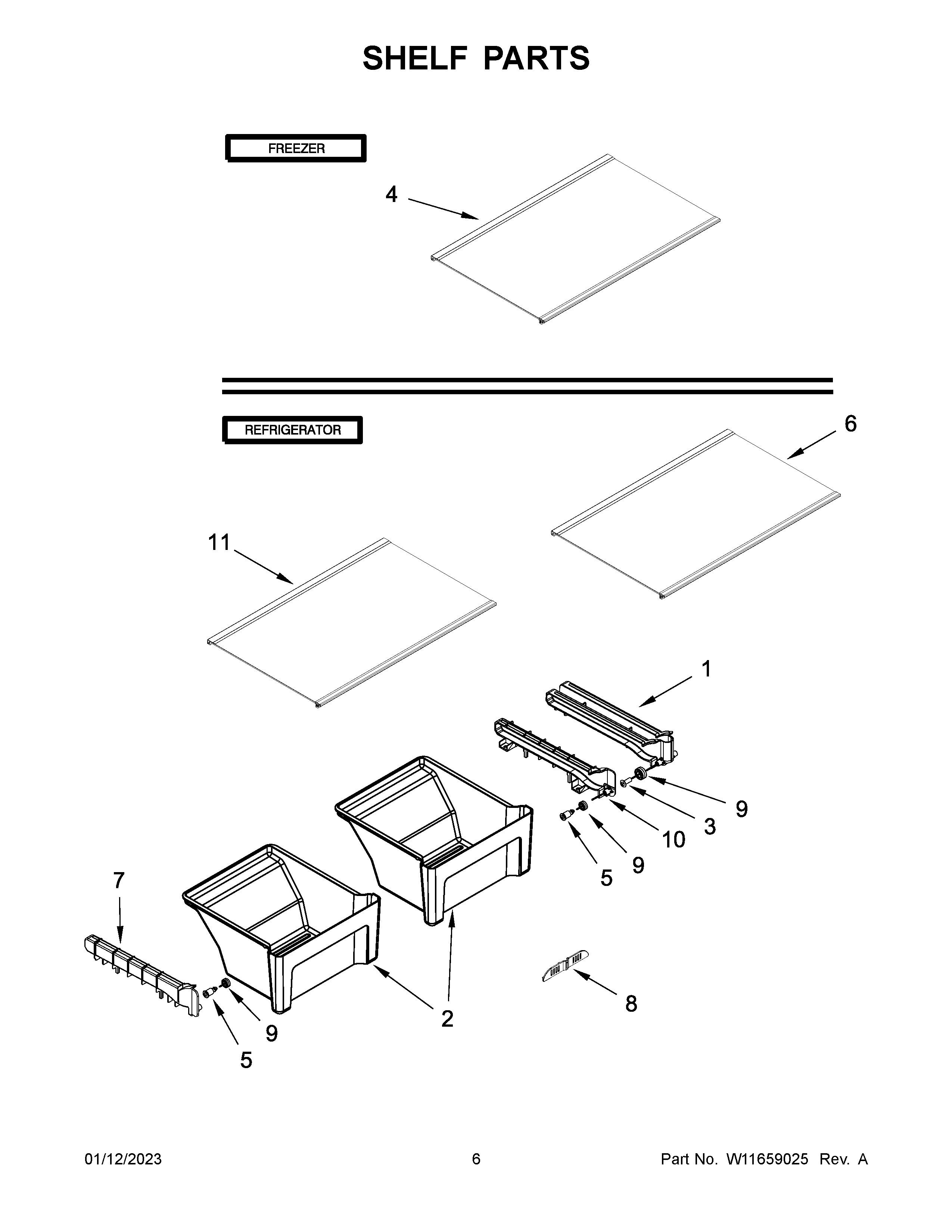 ART318FFDW11 | Whirlpool Corporation | Appliance Parts