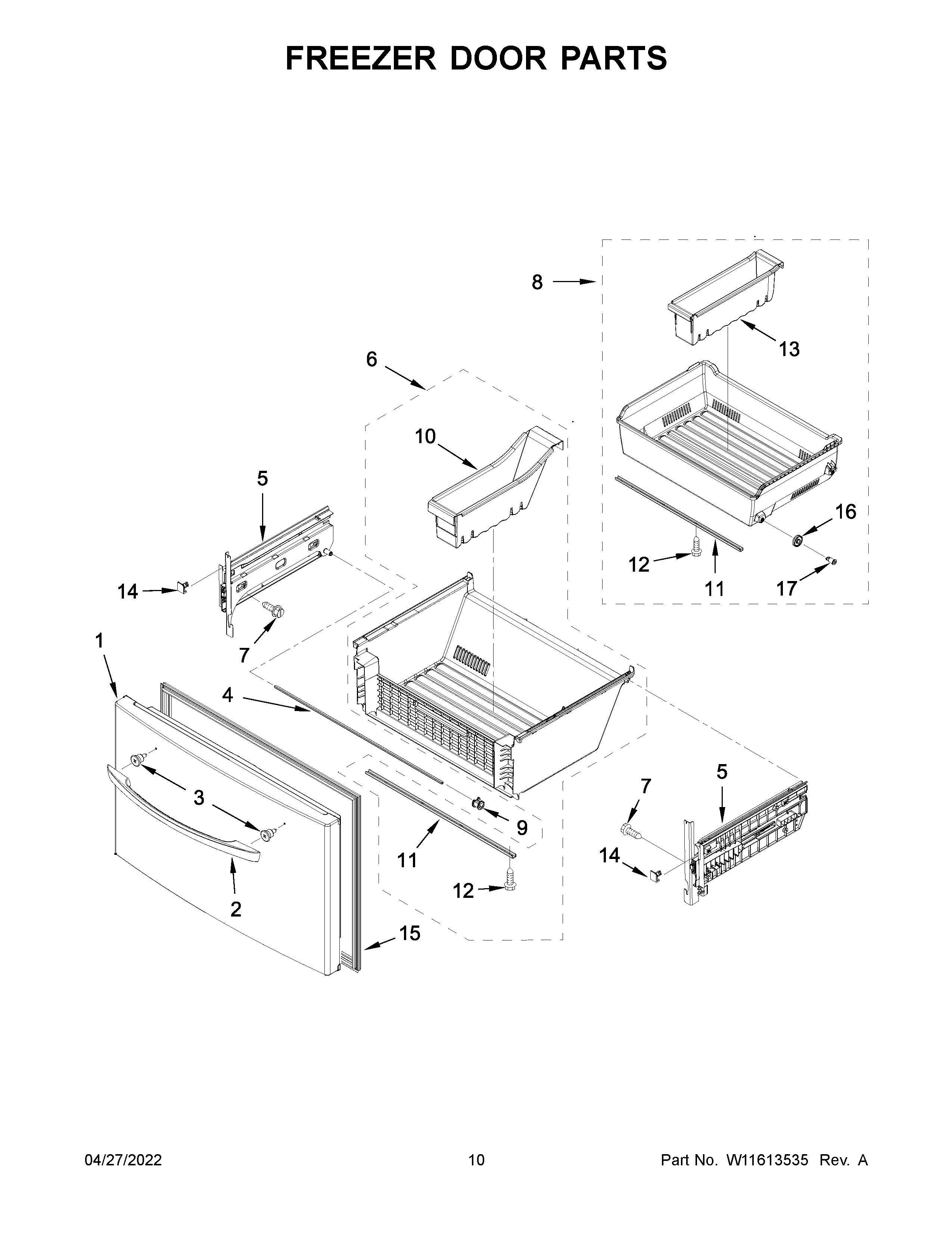 WRF757SDHZ04 | Whirlpool Corporation | Appliance Parts